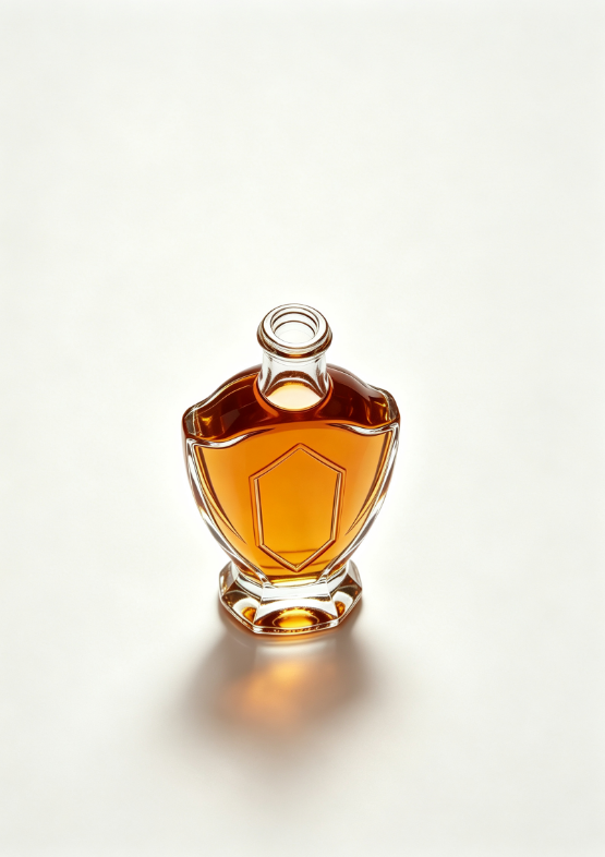 3000ml Amber Shield Arc Empty Brandy Glass Bottle With Threaded Neck