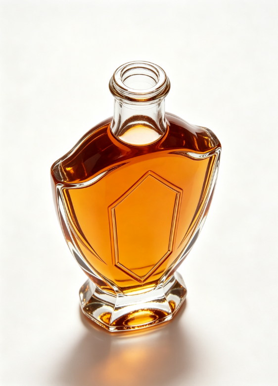 3000ml Amber Shield Arc Empty Brandy Glass Bottle With Threaded Neck