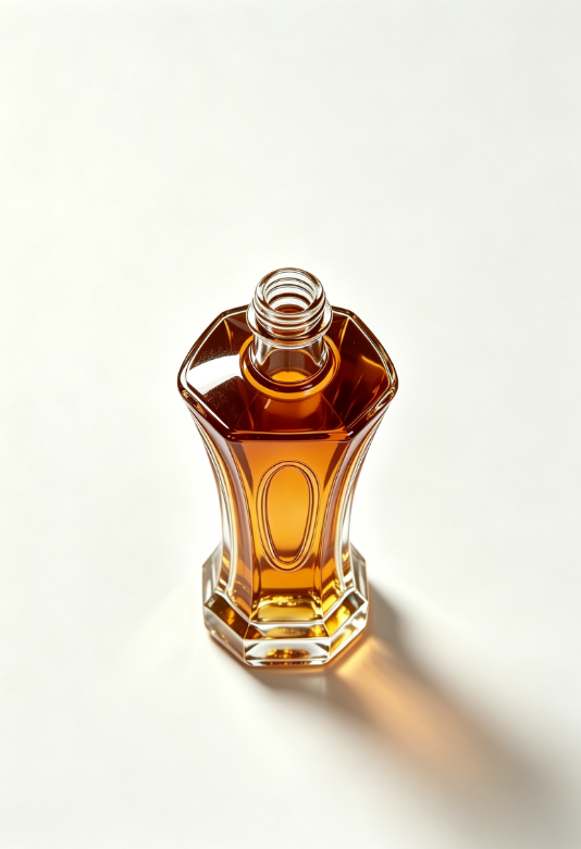 3000ml Amber Wing Arc Empty Brandy Glass Bottle With Threaded Neck