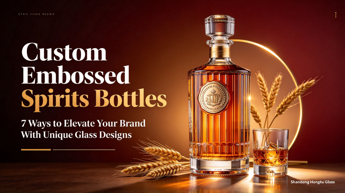 Custom embossed spirits bottles for premium spirit brand packaging