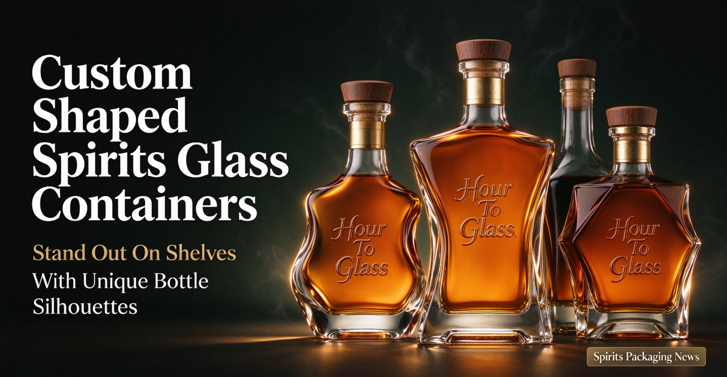 custom shaped spirits glass containers for premium craft spirits packaging