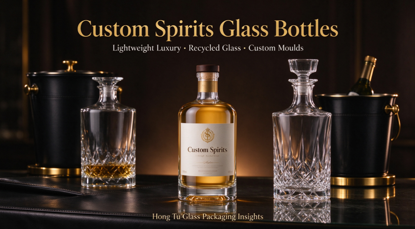 custom spirits glass bottles for whiskey vodka tequila