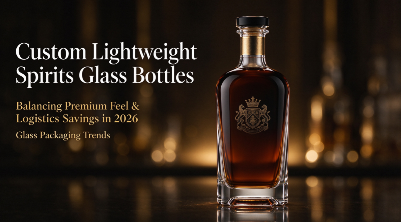 custom lightweight spirits glass bottles for premium tequila and whisky
