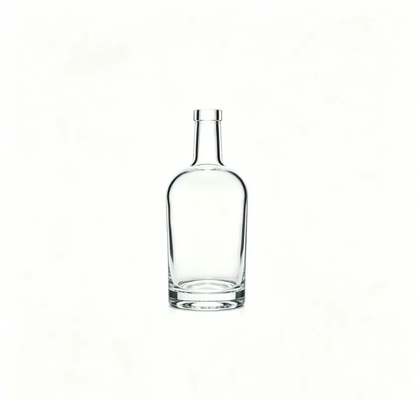 700ml Round Flat Mouth Thread-Free Wine & Whiskey Glass Bottle