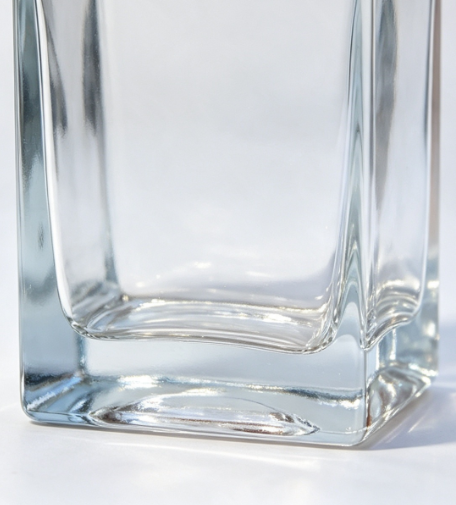 700ml square glass whiskey bottle clear empty spirit bottle