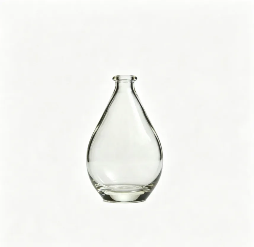 750ml teardrop bourbon whiskey glass bottle empty clear spirit bottle
