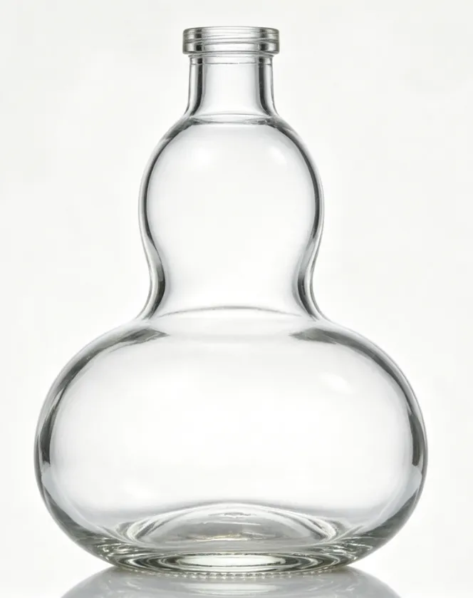 1000ml gourd shape tequila glass bottle empty clear liquor bottle