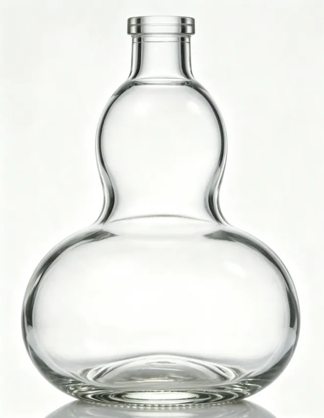 1000ml gourd shape tequila glass bottle empty clear liquor bottle