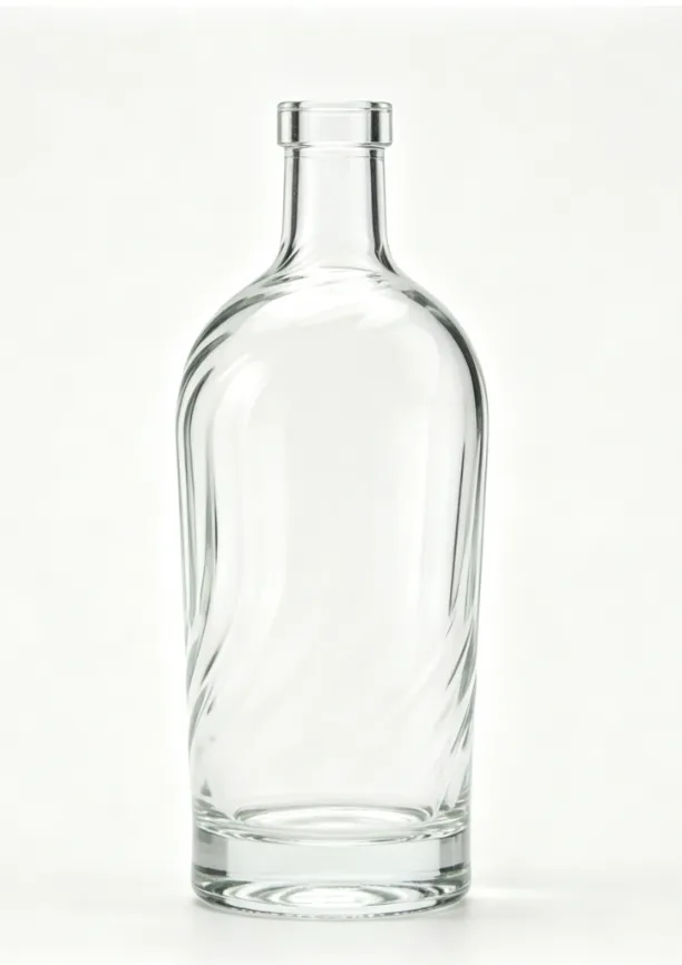 750ml twist swirl tequila glass bottle empty clear spirit bottle
