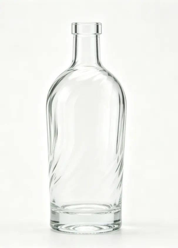 750ml twist swirl tequila glass bottle empty clear spirit bottle