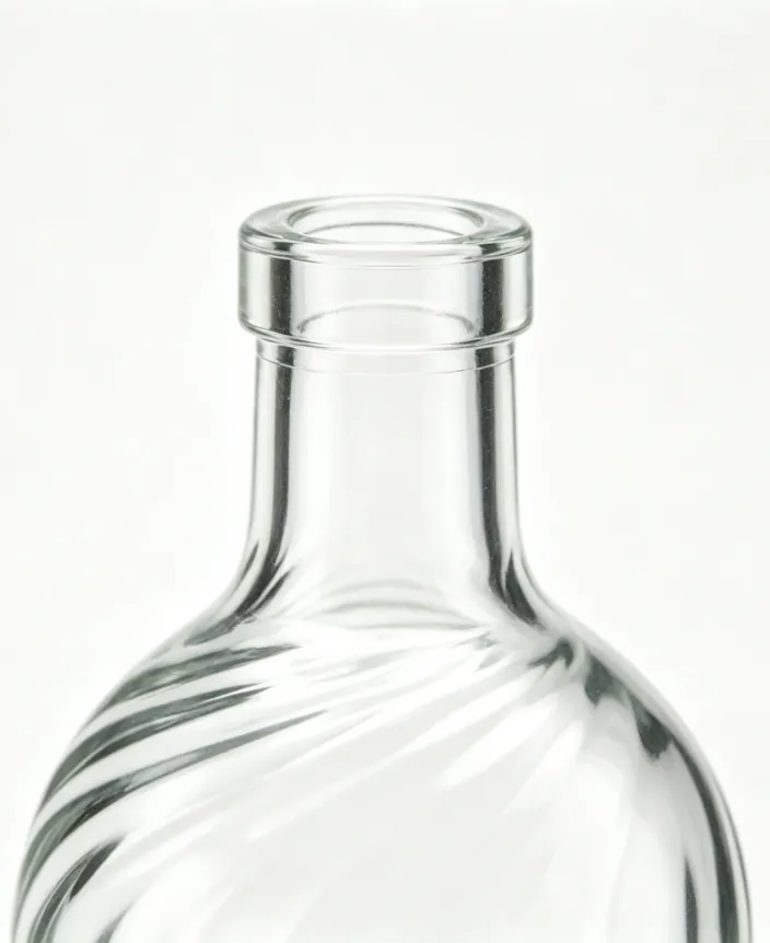 750ml twist swirl tequila glass bottle empty clear spirit bottle