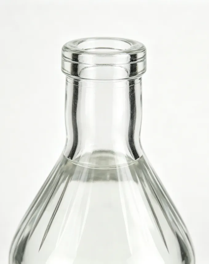 700ml tequila glass bottle twisted ribbed clear glass spirit bottle