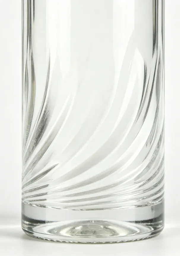 700ml tequila glass bottle twisted ribbed clear glass spirit bottle