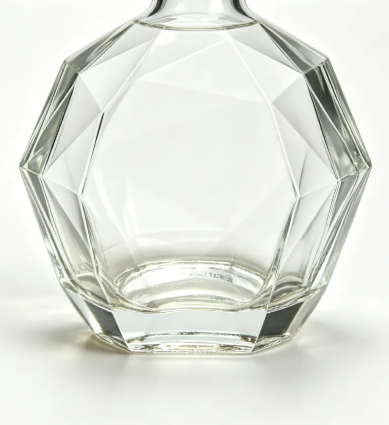 750ml diamond cut tequila glass bottle luxury faceted clear spirit bottle