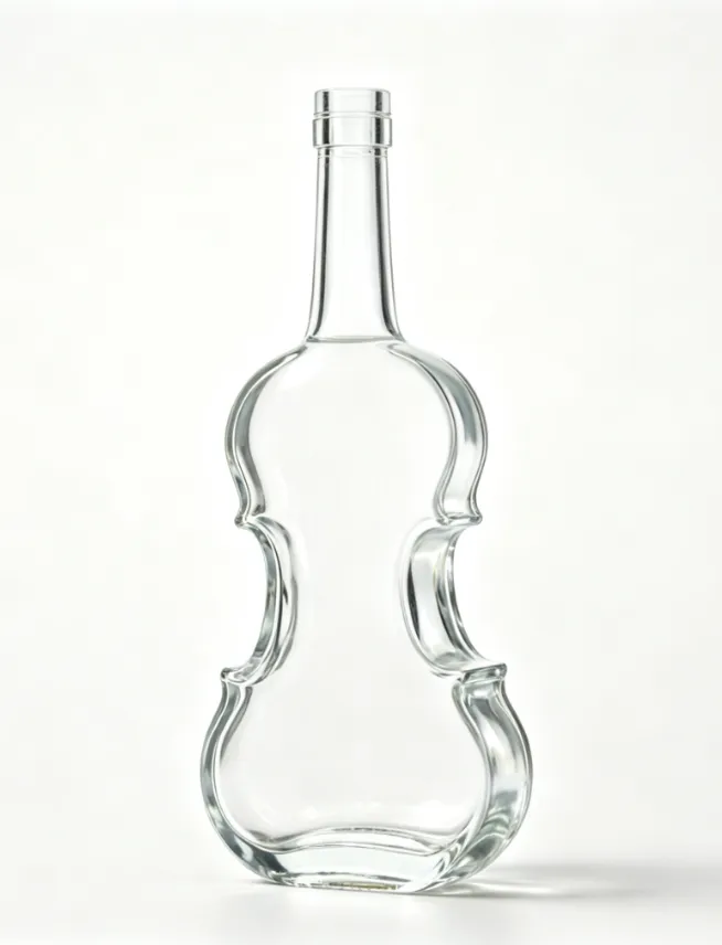 1000ml violin shaped tequila glass bottle art irregular clear spirit bottle