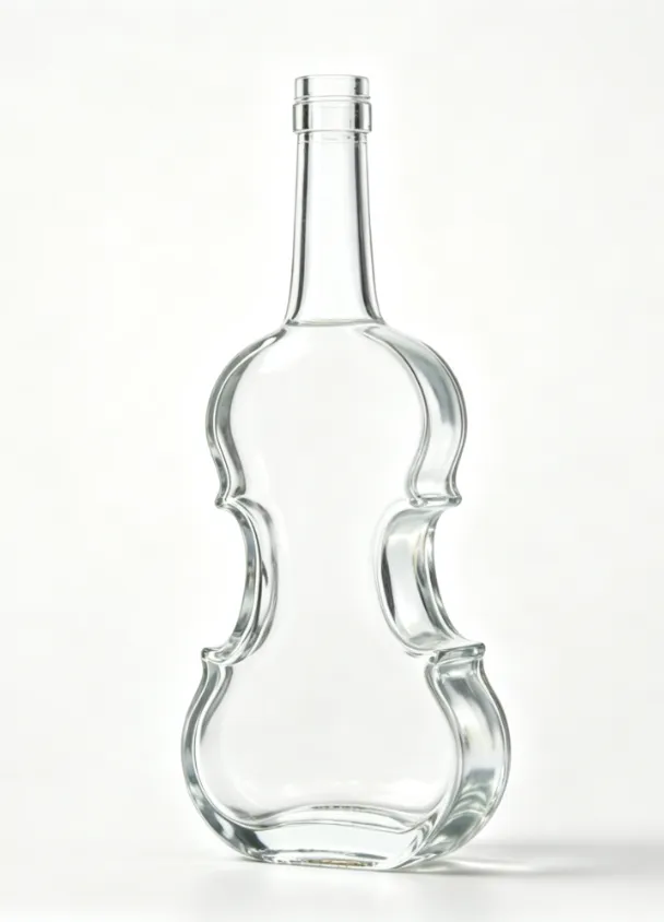 1000ml violin shaped tequila glass bottle art irregular clear spirit bottle