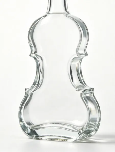 1000ml violin shaped tequila glass bottle art irregular clear spirit bottle