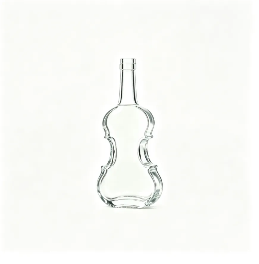 1000ml violin shaped tequila glass bottle art irregular clear spirit bottle