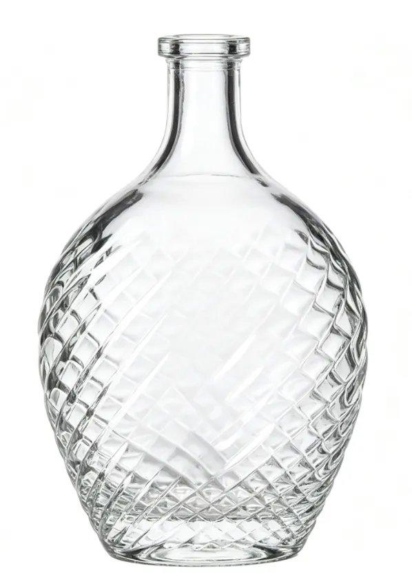 1000ml diamond cut glass tequila glass bottle luxury empty spirit glass bottle