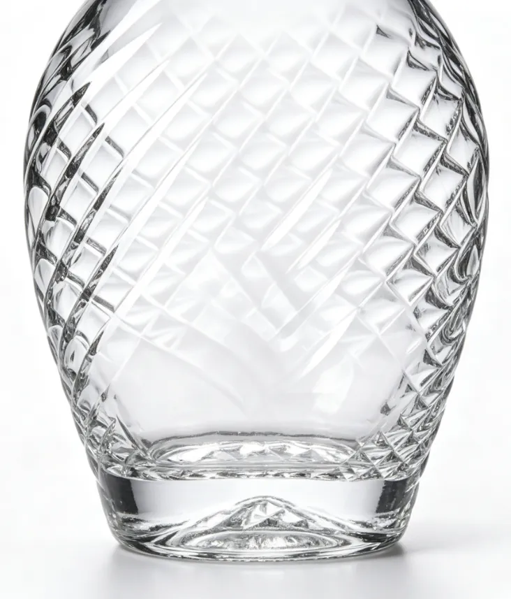 1000ml diamond cut glass tequila glass bottle luxury empty spirit glass bottle