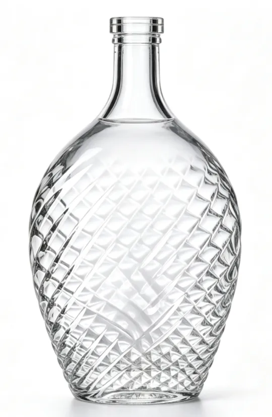 1000ml diamond cut glass tequila glass bottle luxury empty spirit glass bottle