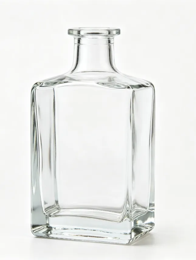 500ml square cut corner whisky glass bottle luxury empty spirit glass bottle