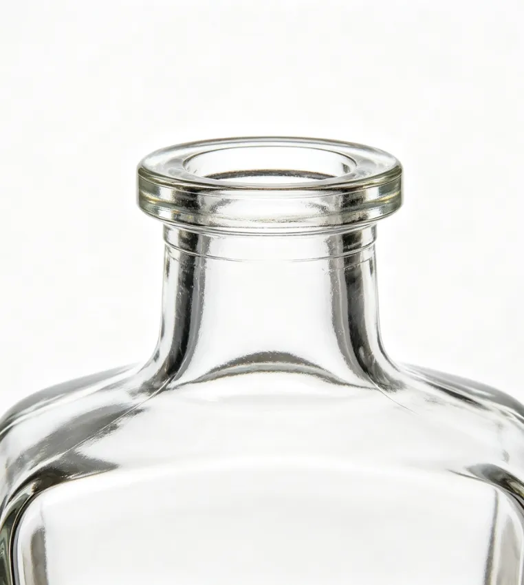 500ml square cut corner whisky glass bottle luxury empty spirit glass bottle