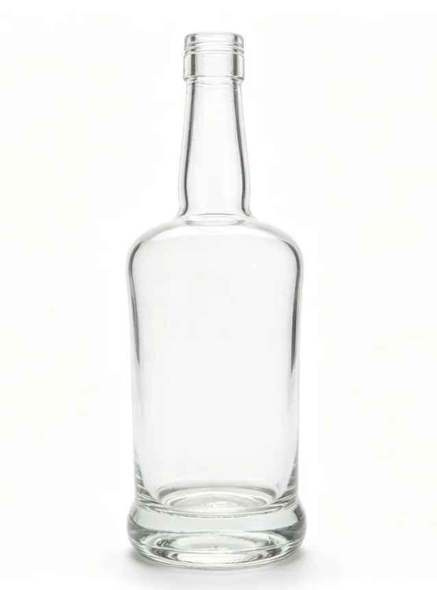 750ml classic bourbon whisky glass bottle luxury empty clear spirit glass container