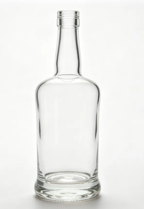 750ml classic bourbon whisky glass bottle luxury empty clear spirit glass container