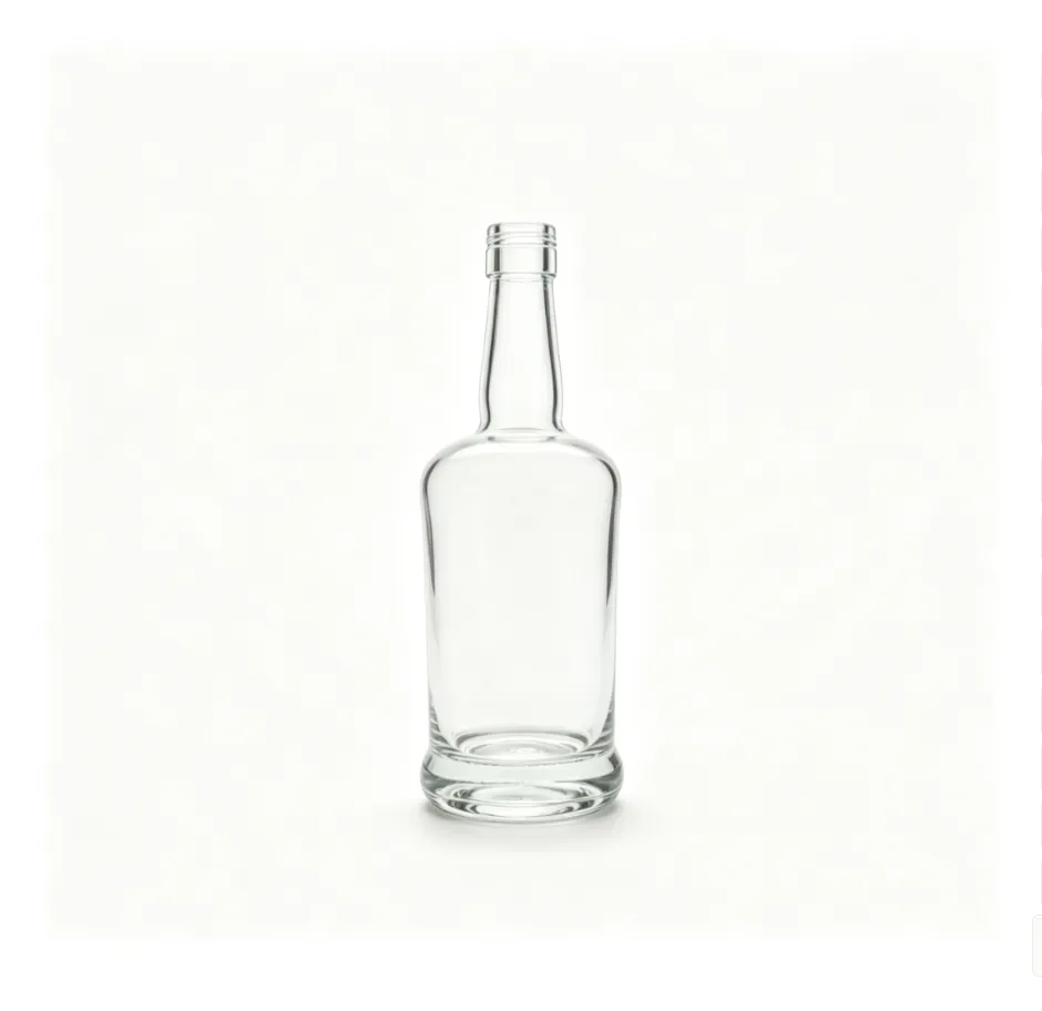 750ml classic bourbon whisky glass bottle luxury empty clear spirit glass container