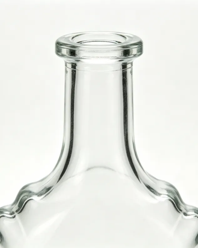 750ml scallop shell shape tequila glass bottle blank bare bottle