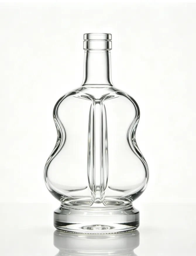 3000ml Dual‑Chamber Whisky Glass Bottle clear naked flat‑mouth no‑thread large spirit bottle