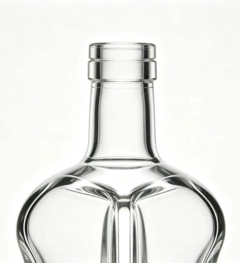 3000ml Dual‑Chamber Whisky Glass Bottle clear naked flat‑mouth no‑thread large spirit bottle