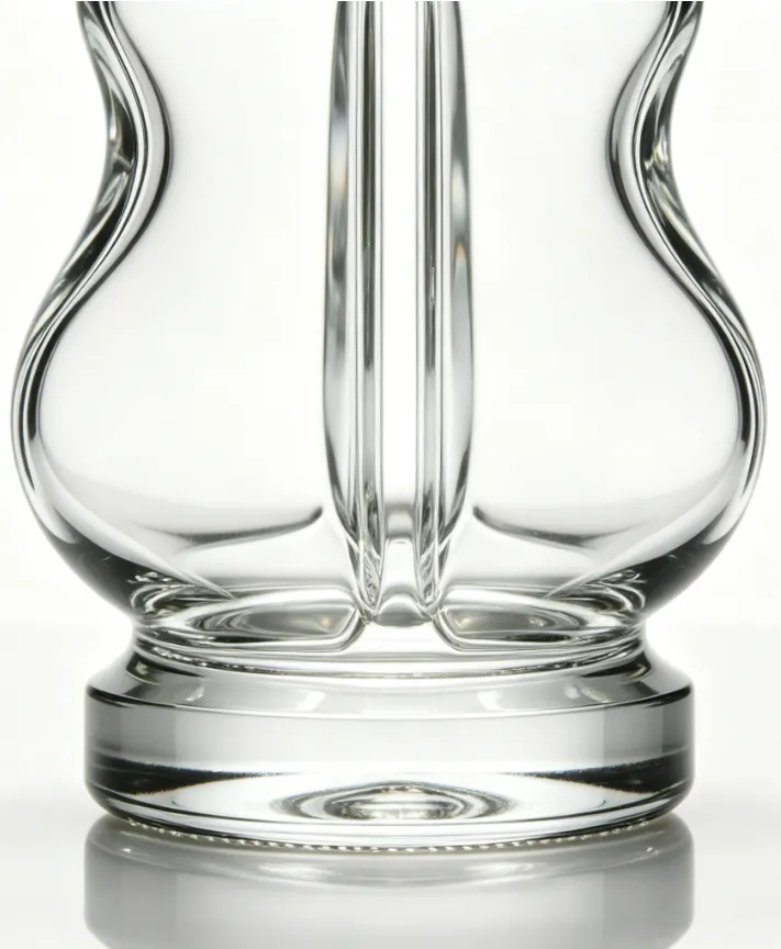 3000ml Dual‑Chamber Whisky Glass Bottle clear naked flat‑mouth no‑thread large spirit bottle