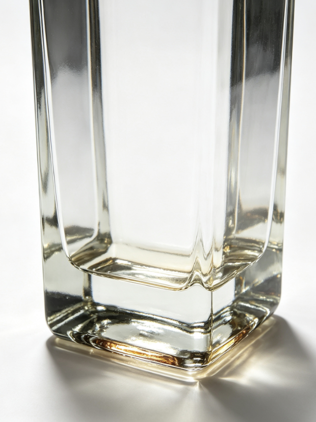 1000ml Tall Bevel‑Square Tequila Glass Bottle clear naked flat‑mouth no‑thread large spirit bottle