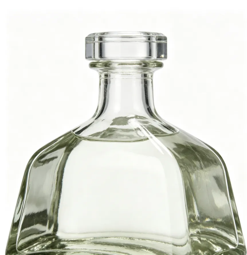 750ml Trapezoidal Wide‑Body Tequila Glass Bottle clear naked flat‑mouth no‑thread premium spirit bottle