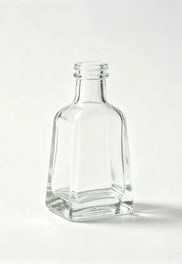 200ml Tapered Trapezoidal Tequila Glass Bottle clear naked threaded neck mini spirit bottle