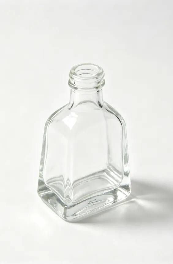 200ml Tapered Trapezoidal Tequila Glass Bottle clear naked threaded neck mini spirit bottle