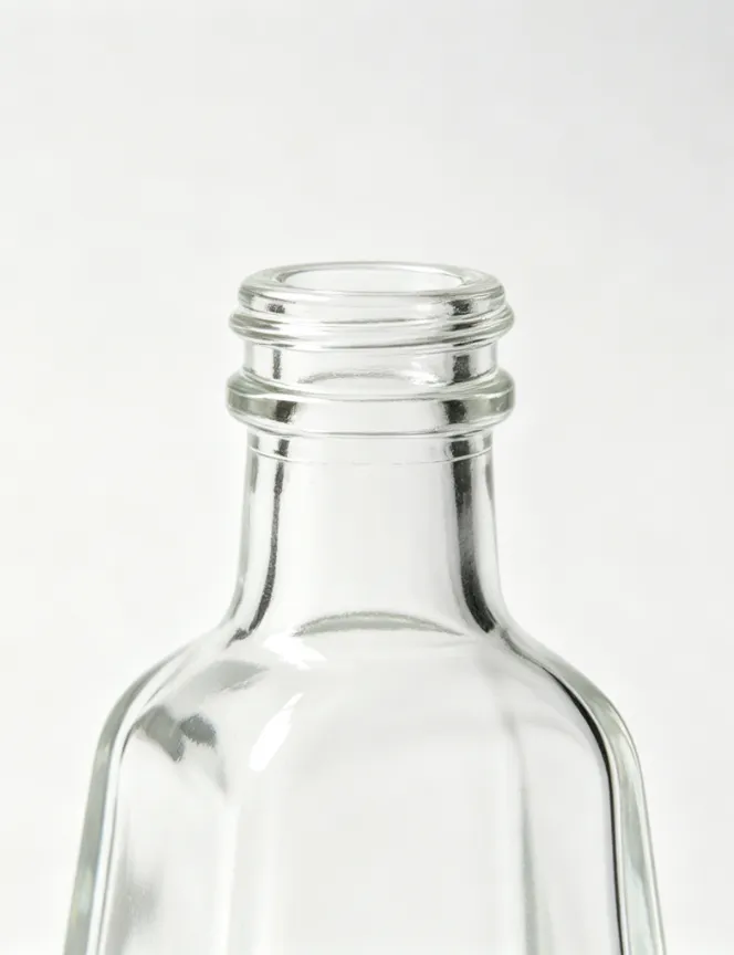200ml Tapered Trapezoidal Tequila Glass Bottle clear naked threaded neck mini spirit bottle