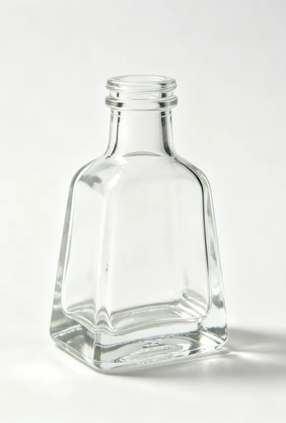 200ml Tapered Trapezoidal Tequila Glass Bottle clear naked threaded neck mini spirit bottle