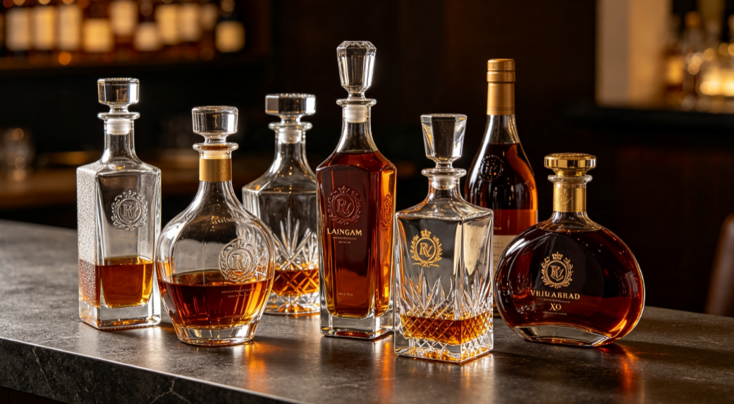 custom liquor glass bottles