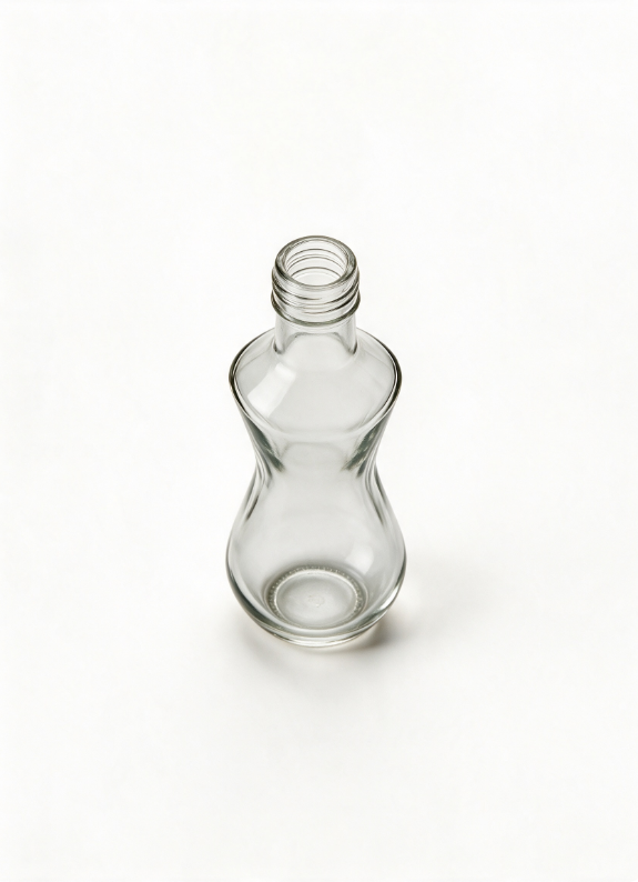 1000ml waisted drop empty rum glass bottle with threaded neck