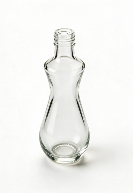 1000ml waisted drop empty rum glass bottle with threaded neck