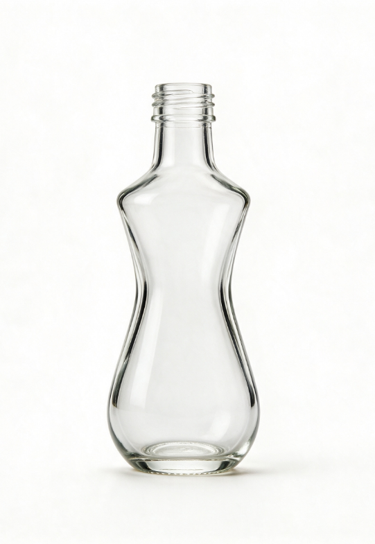 1000ml waisted drop empty rum glass bottle with threaded neck