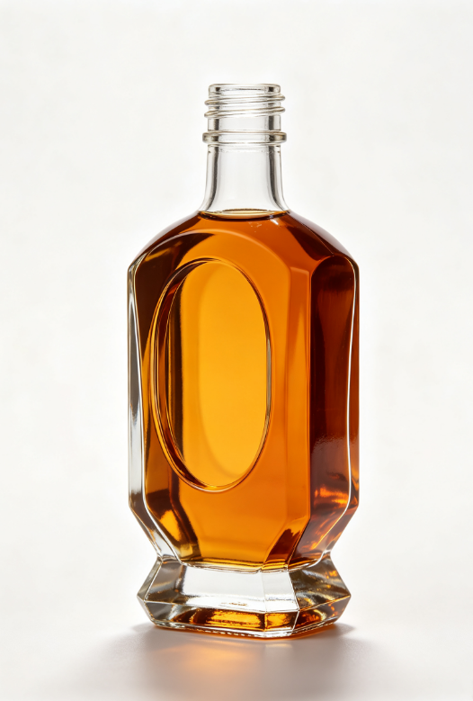 200ml triumphal arch window empty brandy glass bottle with threaded neck