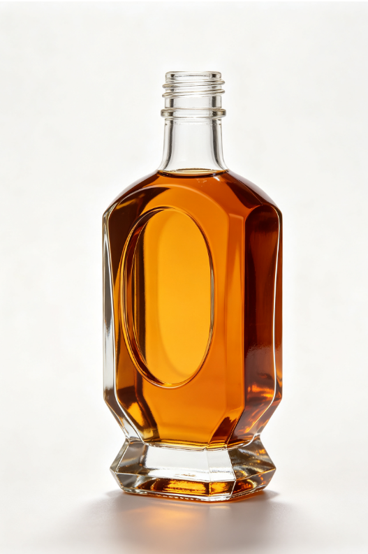 200ml triumphal arch window empty brandy glass bottle with threaded neck