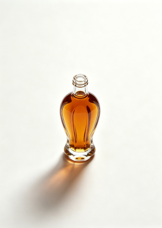 1000ml amber wing-shaped empty brandy glass bottle with threaded neck