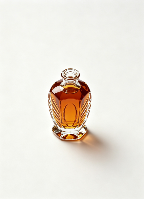 1000ml amber crystal arc empty brandy glass bottle with threaded neck