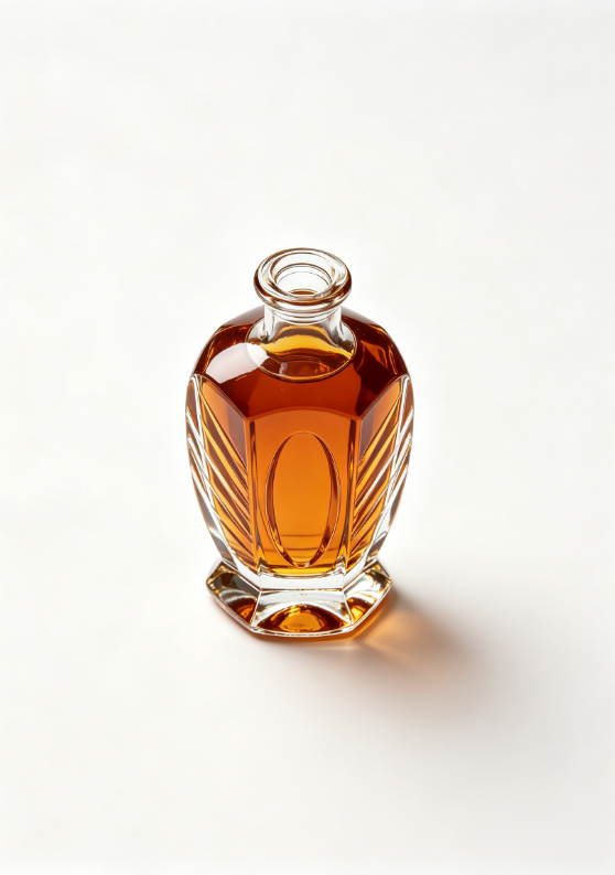 1000ml amber crystal arc empty brandy glass bottle with threaded neck