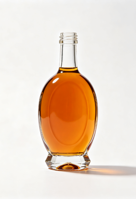 1000ml amber dome arc empty brandy glass bottle with threaded neck